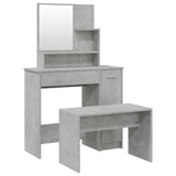 Dressing Table Set Concrete Grey 86.5x35x136 cm 3114150