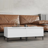 Side Tables 2 pcs High Gloss White 50x46x35 cm Engineered Wood 819521