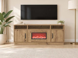 Electric Fireplace Artisan Oak 100 x 33 x 55 cm Engineered wood 8020998