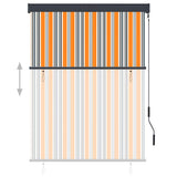 Outdoor Roller Blind 120x250 cm Yellow and Blue 145962