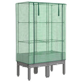 Raised Bed with Greenhouse Cover Rattan Look 80x40x140 cm 4015861