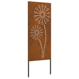 Garden Privacy Screen Rusty 50 x 140 cm Weathering Steel 876307