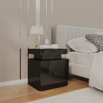 ZNTS Bedside Cabinet High Gloss Black 45x35x52 cm Engineered Wood 326856