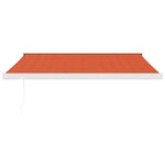 Retractable Awning Orange and Brown 3.5x2.5 m Fabric and Aluminium 3154542