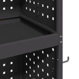 Tool Trolley Black 65 x 35 x 111 cm Cold-rolled Steel 874553