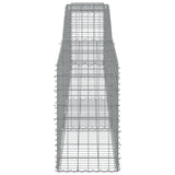 Arched Gabion Baskets 4 pcs 400x50x80/100 cm Galvanised Iron 3146985