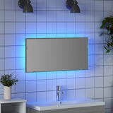 Mirror High grey sonoma 80 x 37 cm Glass and Engineered Wood 863304