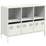 ZNTS Sideboard White 101.5x39x73.5 cm Cold-rolled Steel 851369