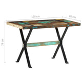 ZNTS Dining Table 120x60x76 cm Solid Reclaimed Wood 321605