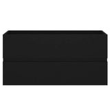 Sink Cabinet with Built-in Basin Black Engineered Wood 3071559
