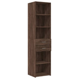 Slim Storage Cabinet Brown Oak 45x42.5x225 cm Engineered Wood 3281300