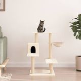 Cat Tree with Sisal Scratching Posts Cream 82.5 cm 172385