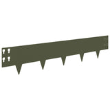 Lawn Edging 10 pcs 100 x 20 cm Steel Olive Green 8008586