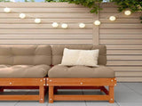 Garden Middle Sofa Solid Pine Wood Wax Brown 61 x 60.5 x 62 cm 865441