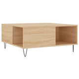 Coffee Table Sonoma Oak 80x80x36.5 cm Engineered Wood 830783
