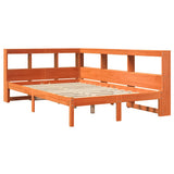 Bookcase Bed without Mattress Wax Brown 120x200 cm Solid Wood Pine 3324322