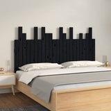 Wall Headboard Black 146.5x3x80 cm Solid Wood Pine 824797