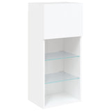 TV Cabinet with LED Lights White 40.5x30x90 cm 837043