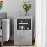 Side Cabinet with LED Lights Concrete Grey Engineered Wood 836636