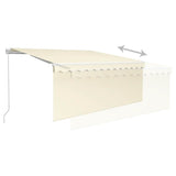 Manual Retractable Awning with Blind&LED 3x2.5m Cream 3069262