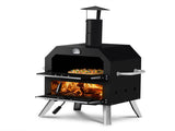 Outdoor Pizza Oven Wood Fired 2-Layer Pizza Ovens Outside Pizza Maker with Stone, Removable Cooking 87975879