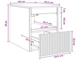 Bathroom Cabinet Grey Sonoma 30 x 44.5 x 50 cm Engineered Wood 890508
