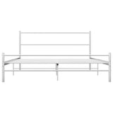 284694 Bed Frame without Mattress White Metal 120x200 cm