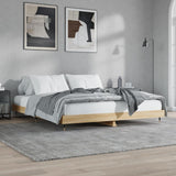 Bed Frame without Mattress Sonoma Oak 120x200 cm Engineered Wood 832152