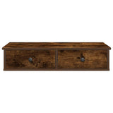 ZNTS Wall Shelf with Drawers Smoked Oak 80x31x17 cm Engineered Wood 859954