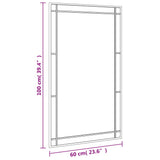Wall Mirror Black 60x100 cm Rectangle Iron 358631