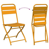 Garden Folding Chair Folding 2 pcs Mustard 42 x 52 x82cm 42002939