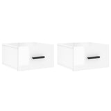 Wall-mounted Bedside Cabinets 2 pcs High Gloss White 35x35x20 cm 829841