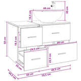 Bathroom Furniture Set 2 pcs Artisan Oak Engineered Wood 3403999