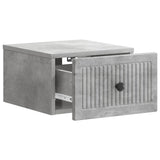 Wall-Mounted Bedside Cabinet with Drawer 2 pcs Concrete Grey 897922
