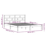 Bed Frame without Mattress Small Double Solid Wood 3101188