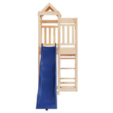 Outdoor Playset Natural Wood, Blue Solid Pine Wood, Polypropylene 3156871