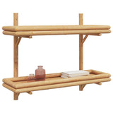 Wall Shelf with Shelf Wall-mounted Brown 75 x 26 x 60 cm Bamboo 4107161