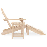 Garden Adirondack Chair with Ottoman and Table Solid Fir Wood 315932