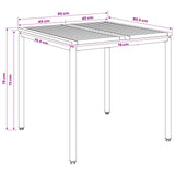 Garden Dinner Table Natural and Coffee 80 x 80.5 x 75 cm 901312
