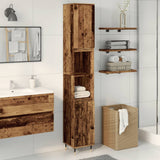 Bathroom Cabinet Old Wood 30x30x190 cm Engineered Wood 857196