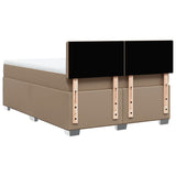 Box Spring Bed with Mattress Cappuccino 160x200 cm Faux Leather 3286131
