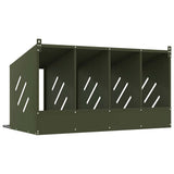 Chicken Nesting Box with 4 Compartments Olive Green Metal 864343