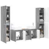 Bathroom Furniture Set 5 pcs Grey Sonoma 33 x 34.5 x 160 cm 3406039