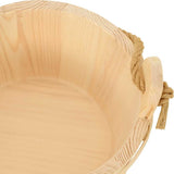 Sauna Bucket 2 pcs Brown Solid Pine Wood and Hemp 42023675
