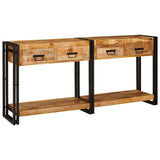 Console Tables 2 pcs Brown 160 x 33 x 75 cm Solid Mango wood 3324223