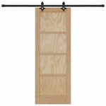 Sliding Door Set ORKDAL Natural and black 73.5 x 198.5 cm 3333634