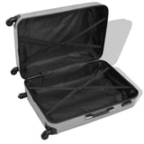 Four Piece Hardcase Trolley Set Silver 91196