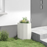 Corner Planter White 30 x 30 x 50 cm Steel 883676