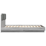Bed Frame without Mattress Grey Sonoma 120x190 cm Small Double 3209966