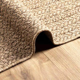 Rug ZIZUR Beige 140x200 cm Jute Look Indoor and Outdoor 4010395